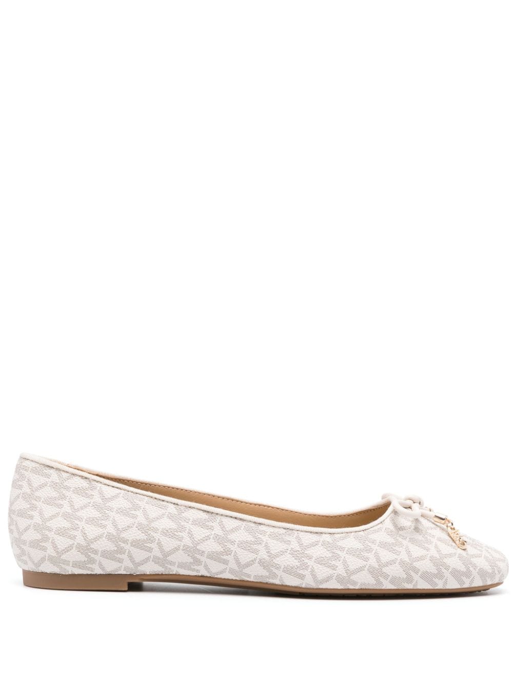 Michael Michael Kors monogram-pattern ballerina shoes - Neutrals von Michael Michael Kors