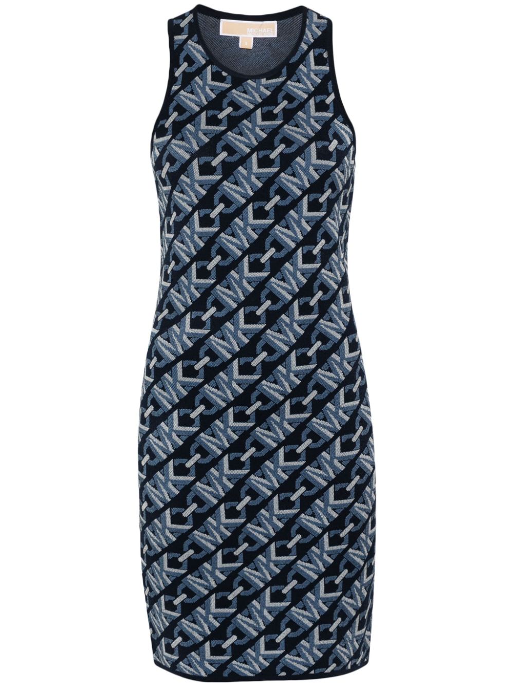 Michael Michael Kors monogram-pattern sleeveless dress - Blue von Michael Michael Kors