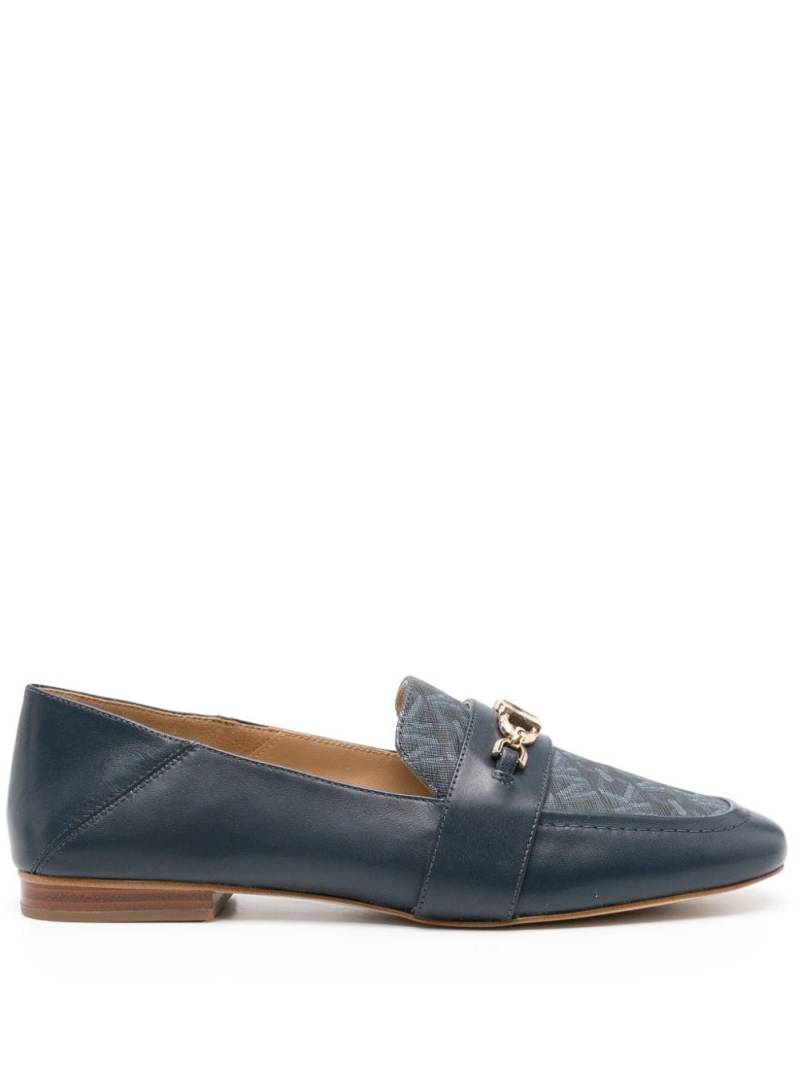 Michael Michael Kors monogram-print leather loafers - Blue von Michael Michael Kors