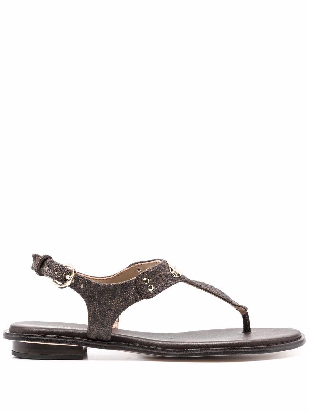 Michael Michael Kors monogram-print thong sandals - Brown von Michael Michael Kors