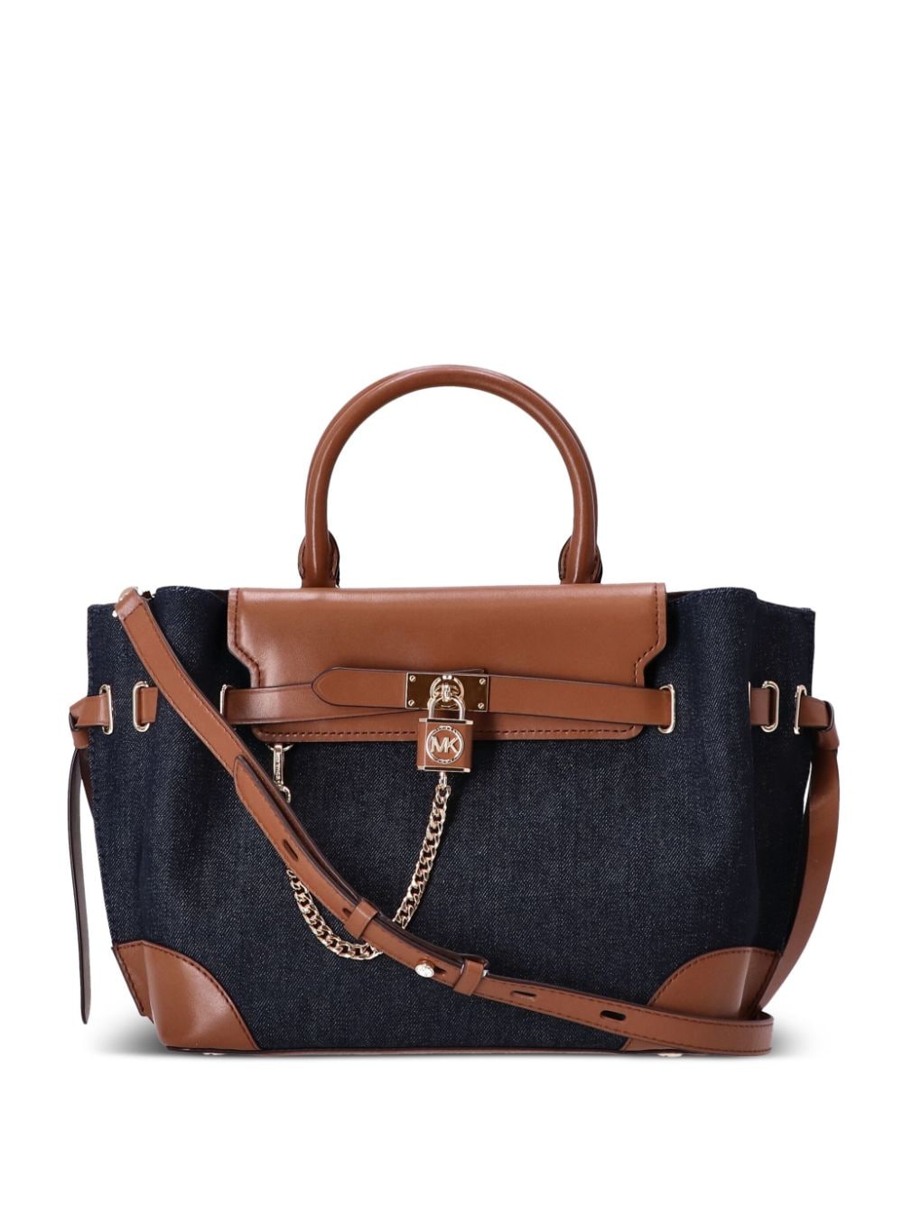 Michael Michael Kors padlock-detail denim tote bag - Blue von Michael Michael Kors