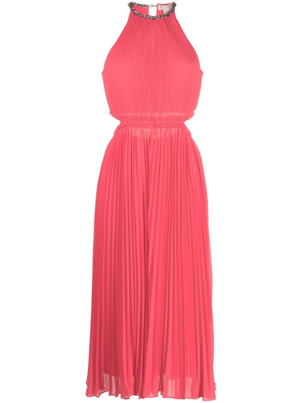 Michael Michael Kors pleated halterneck midi dress - Pink von Michael Michael Kors