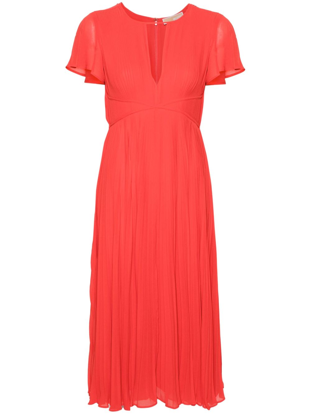 Michael Michael Kors pleated midi dress - Red von Michael Michael Kors