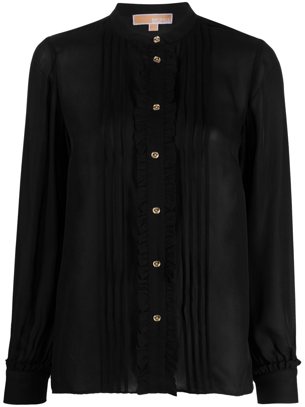 Michael Michael Kors ruffled buttoned shirt - Black von Michael Michael Kors