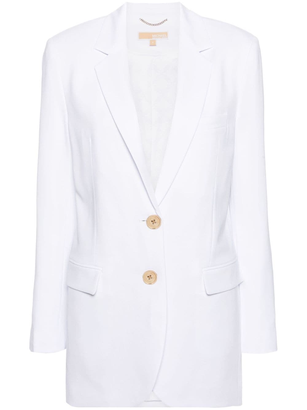 Michael Michael Kors single-breasted crepe-texture blazer - White von Michael Michael Kors