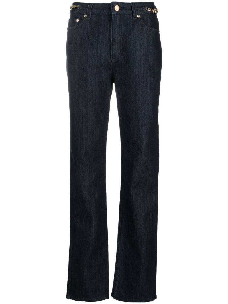 Michael Michael Kors straight-leg chain-detail jeans - Blue von Michael Michael Kors