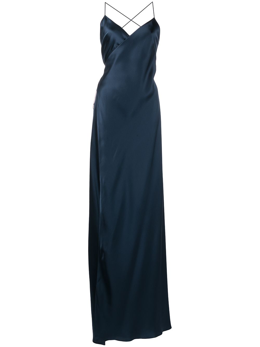 Michelle Mason V-neck silk dress - Blue von Michelle Mason