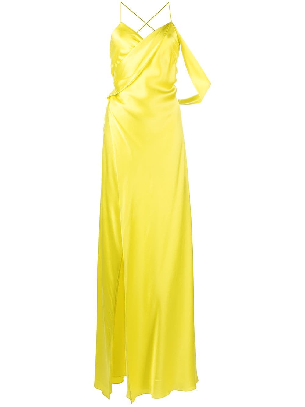 Michelle Mason V-neck silk dress - Yellow von Michelle Mason