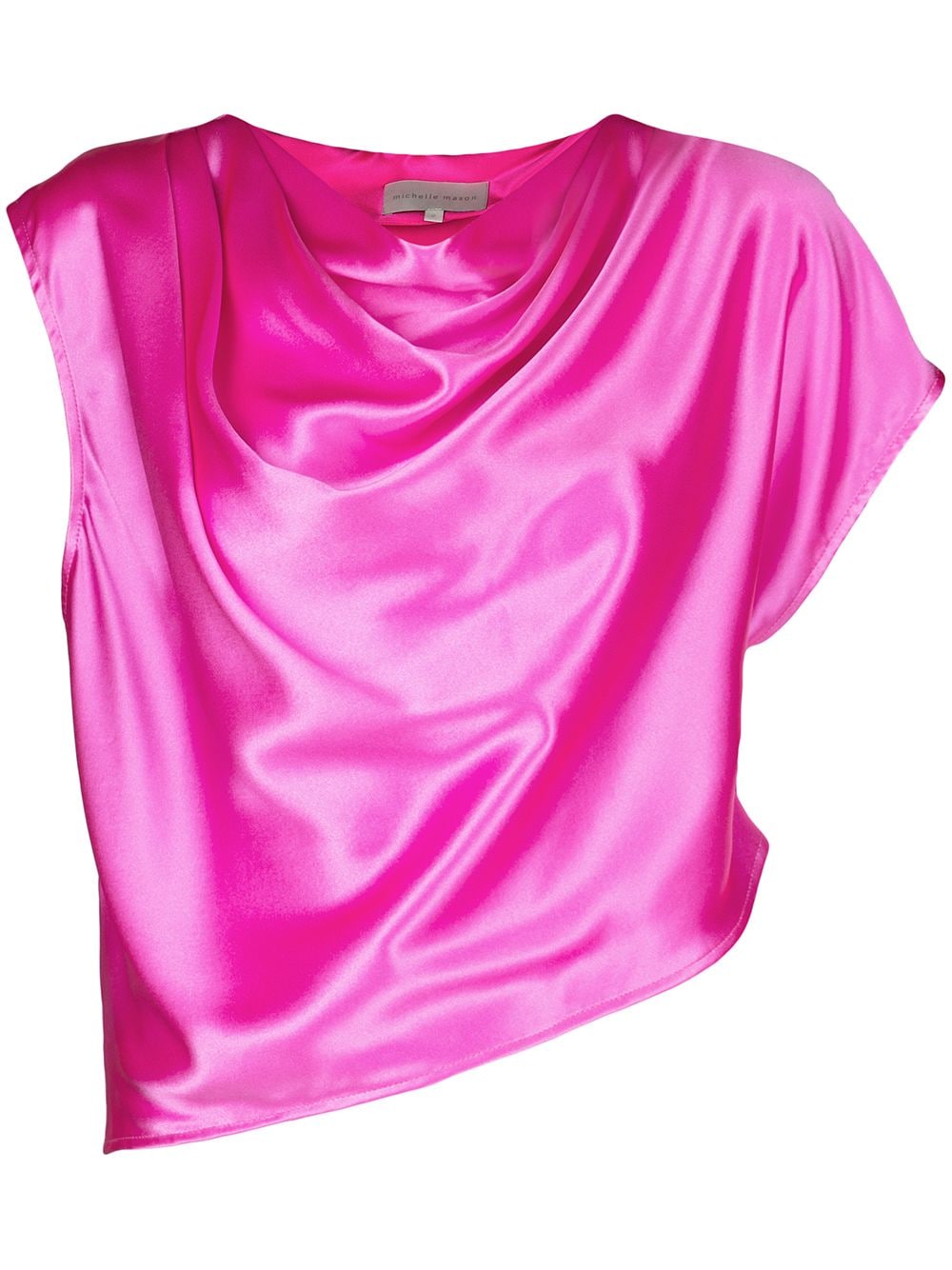 Michelle Mason asymmetric drape top - Pink von Michelle Mason