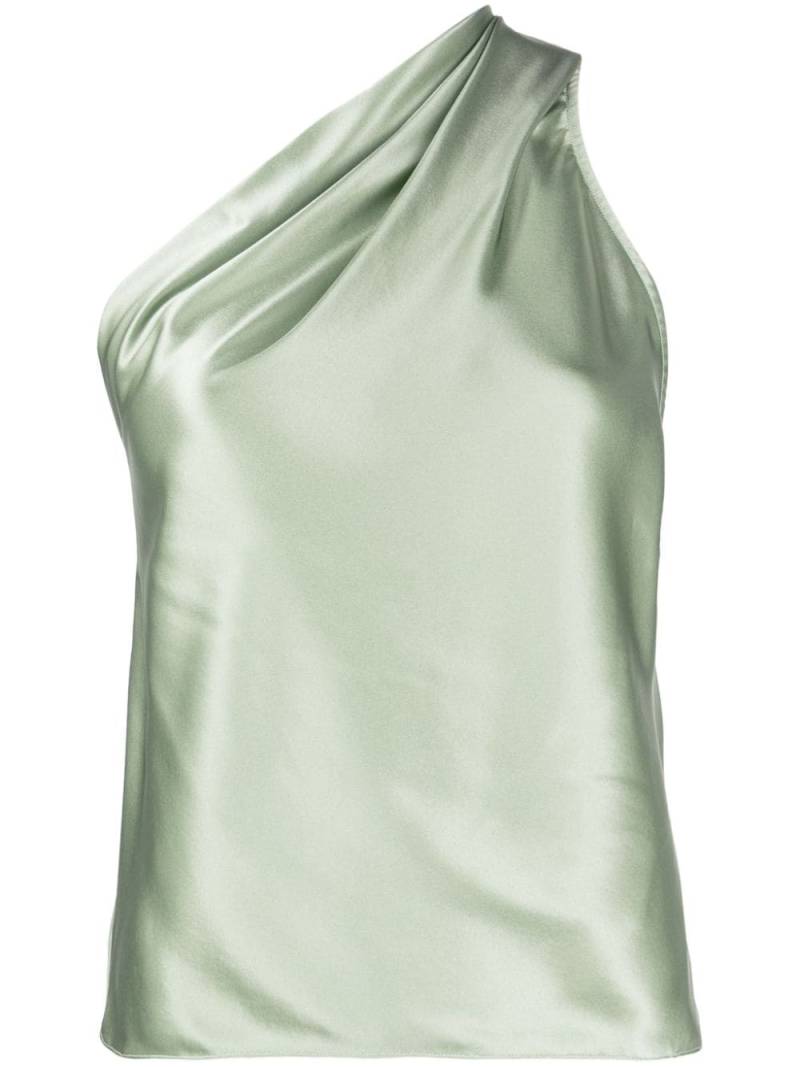 Michelle Mason asymmetric halterneck silk top - Green von Michelle Mason