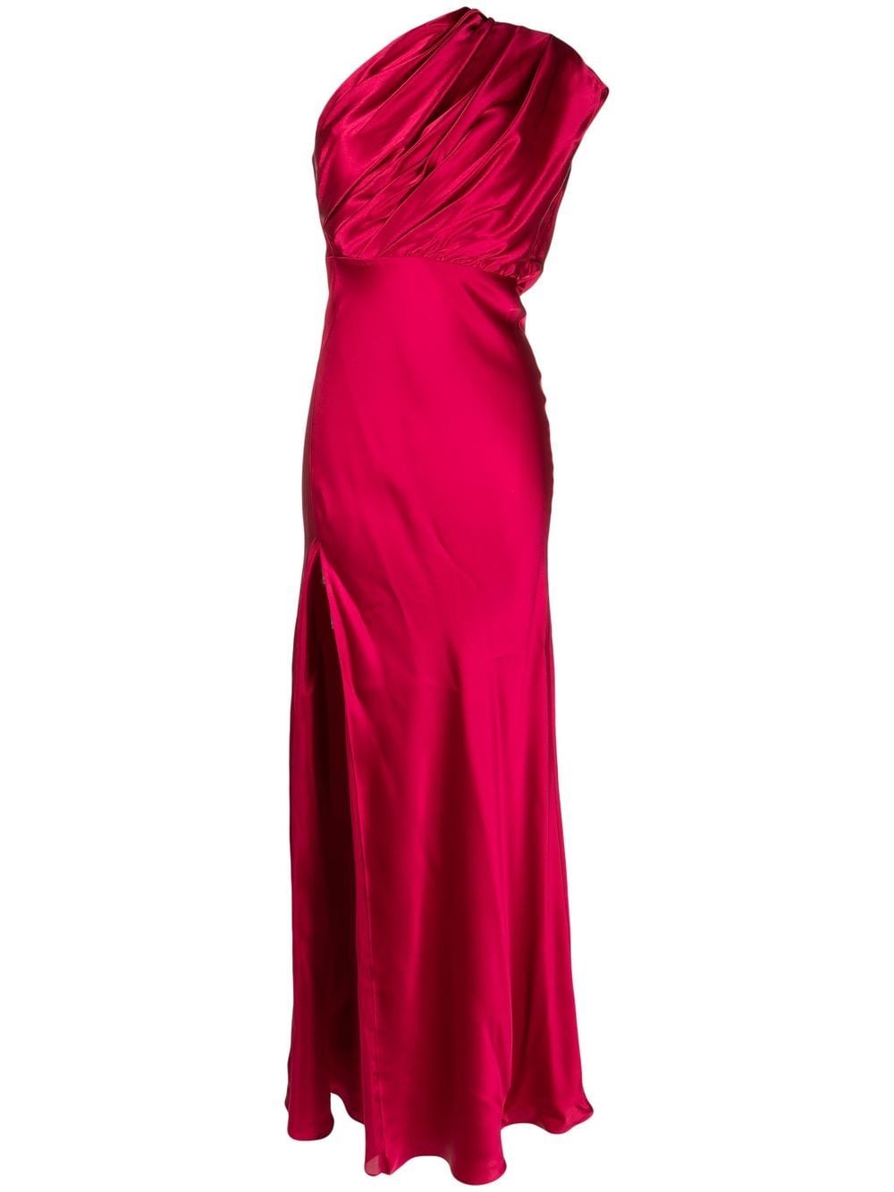 Michelle Mason asymmetric open-back gown - Red von Michelle Mason