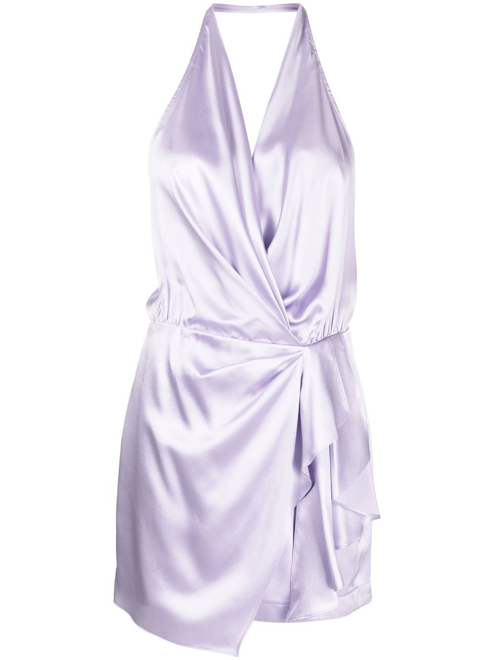 Michelle Mason backless halter mini dress - Purple von Michelle Mason