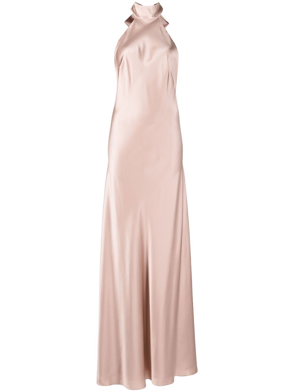 Michelle Mason backless halter-neck gown - Pink von Michelle Mason