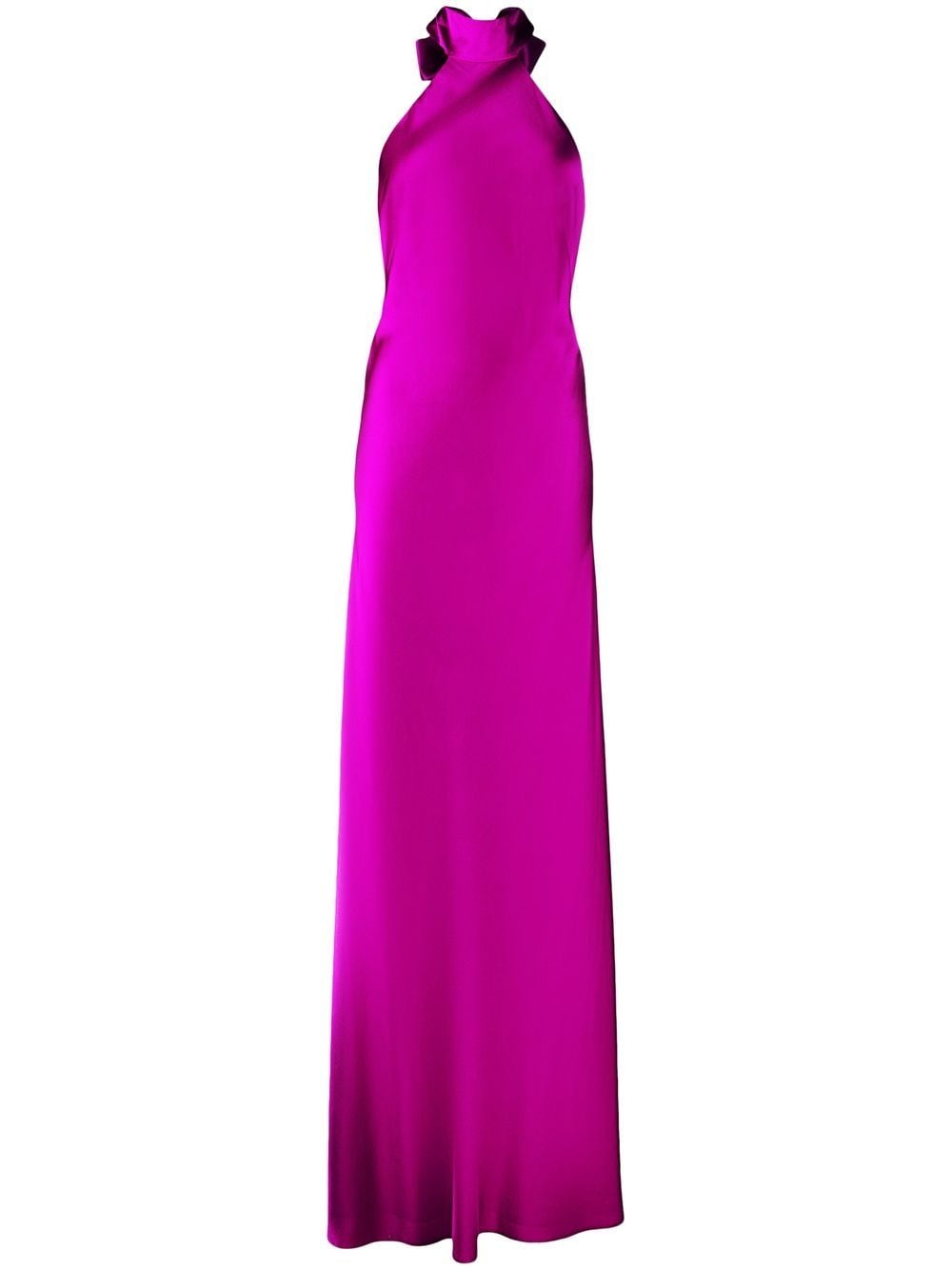 Michelle Mason backless halter tie-fastening gown - Purple von Michelle Mason