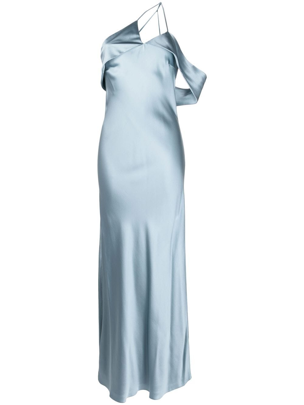 Michelle Mason bias-cut one-shoulder gown - Grey von Michelle Mason