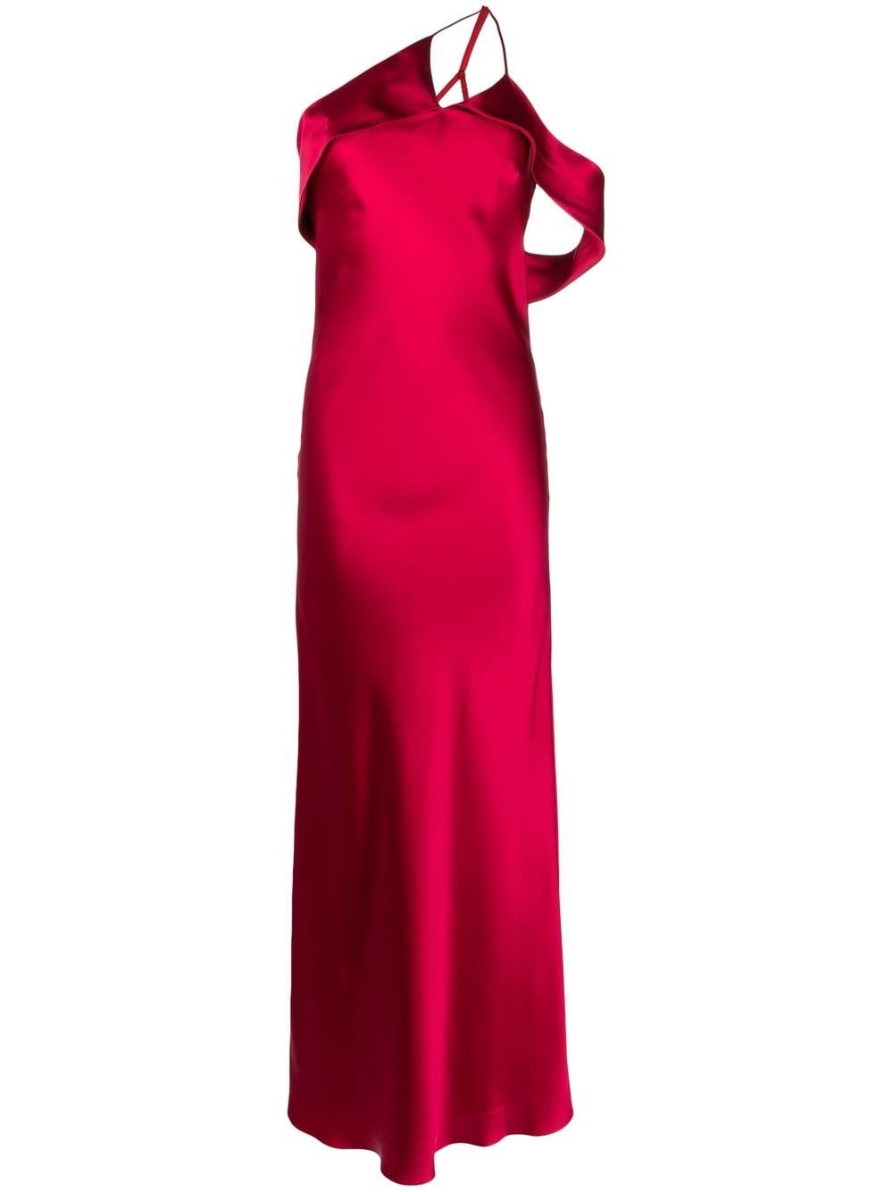 Michelle Mason bias-cut one-shoulder gown - Red von Michelle Mason