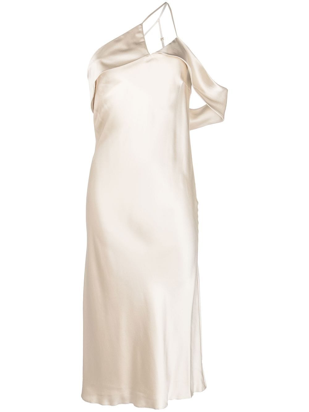 Michelle Mason bias-cut silk midi dress - Neutrals von Michelle Mason
