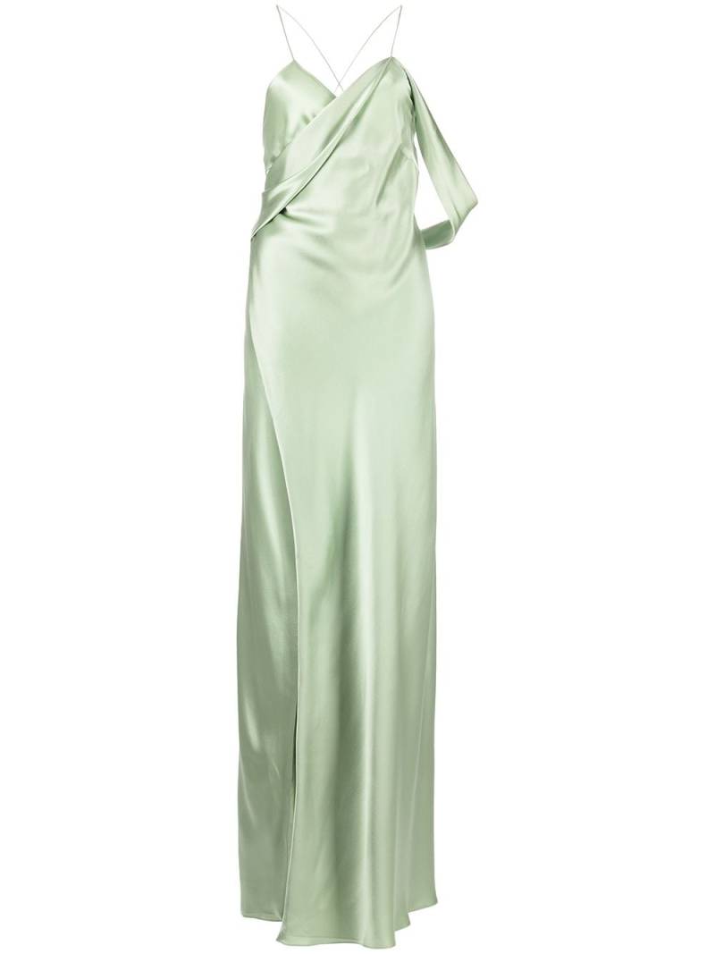 Michelle Mason cowl-neck sleeveless gown - Green von Michelle Mason