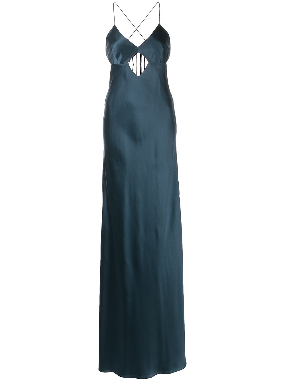 Michelle Mason cut-out detail gown - Blue von Michelle Mason