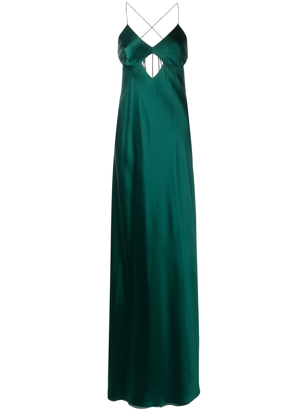 Michelle Mason cut-out detail gown - Green von Michelle Mason