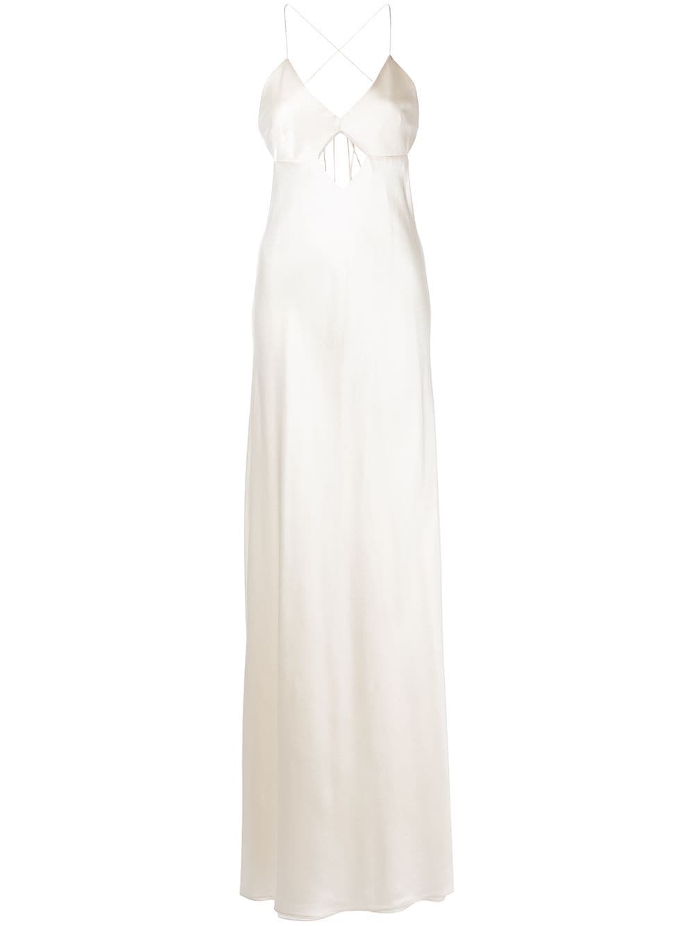 Michelle Mason cut-out detail gown - White von Michelle Mason