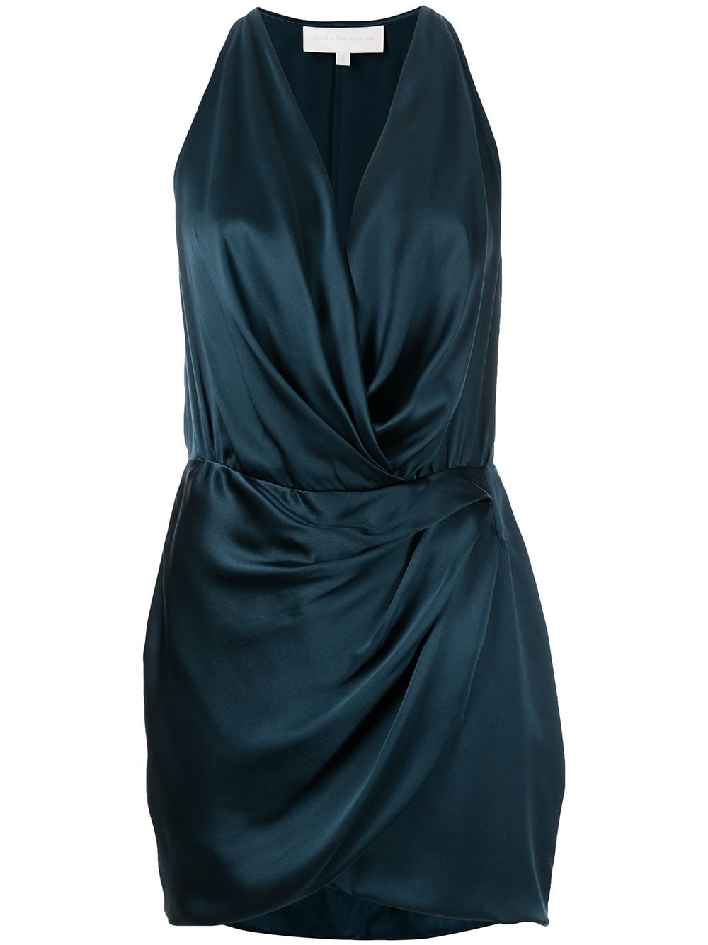 Michelle Mason cut-out detail halterneck gown - Blue von Michelle Mason