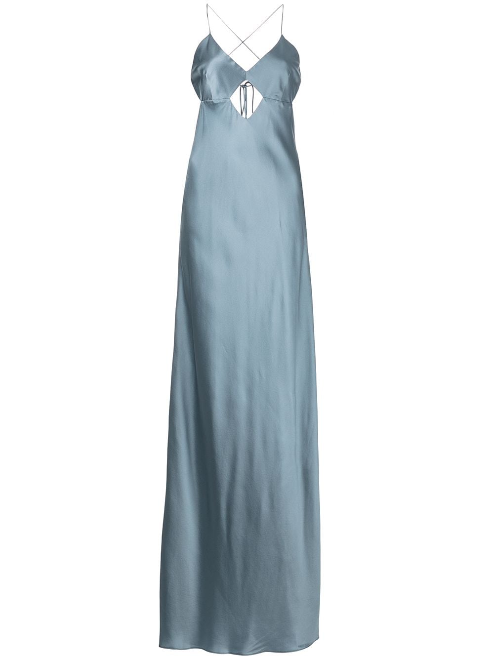 Michelle Mason cut-out detail silk gown - Blue von Michelle Mason