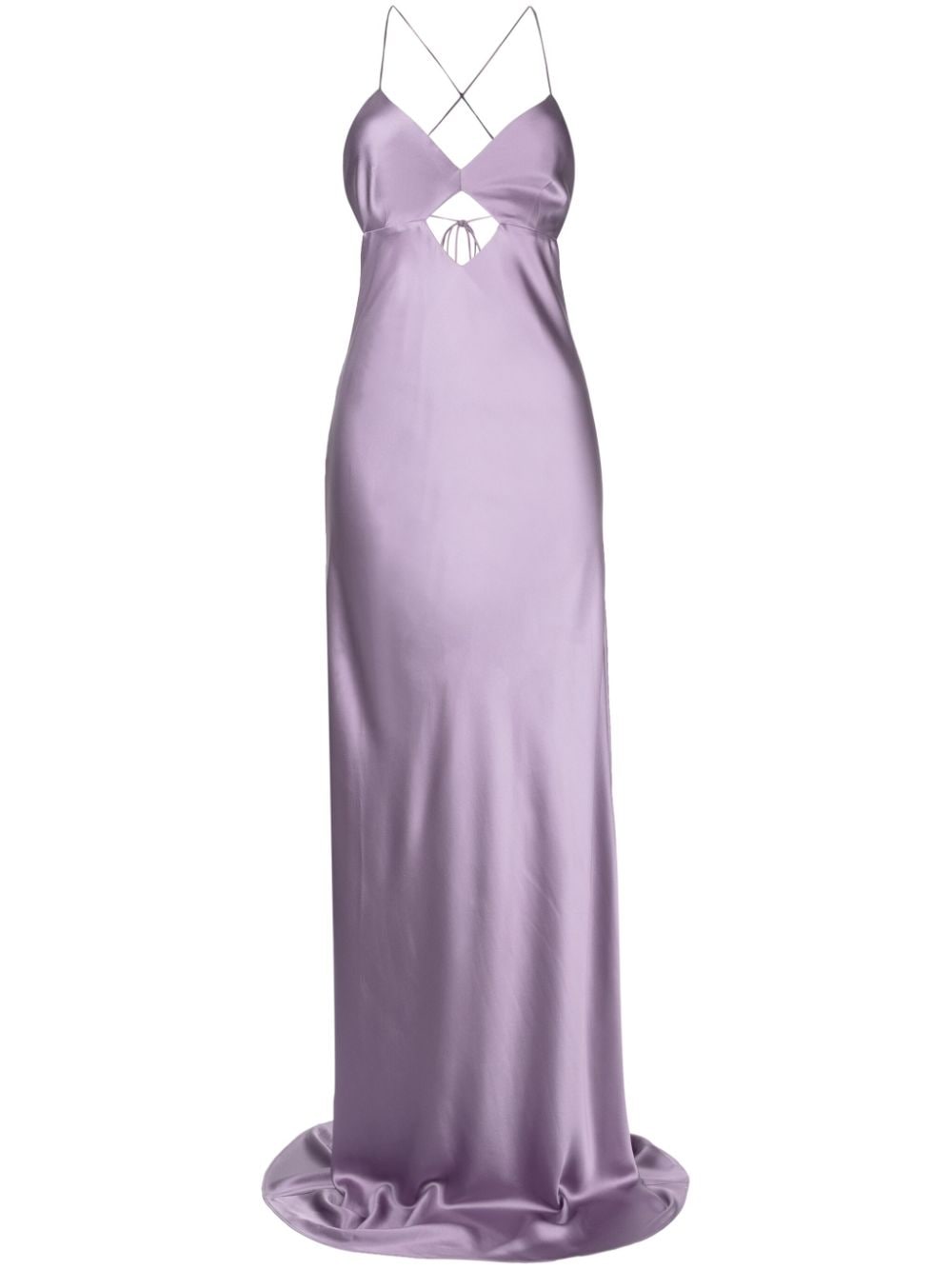 Michelle Mason cut out-detail silk maxi dress - Purple von Michelle Mason