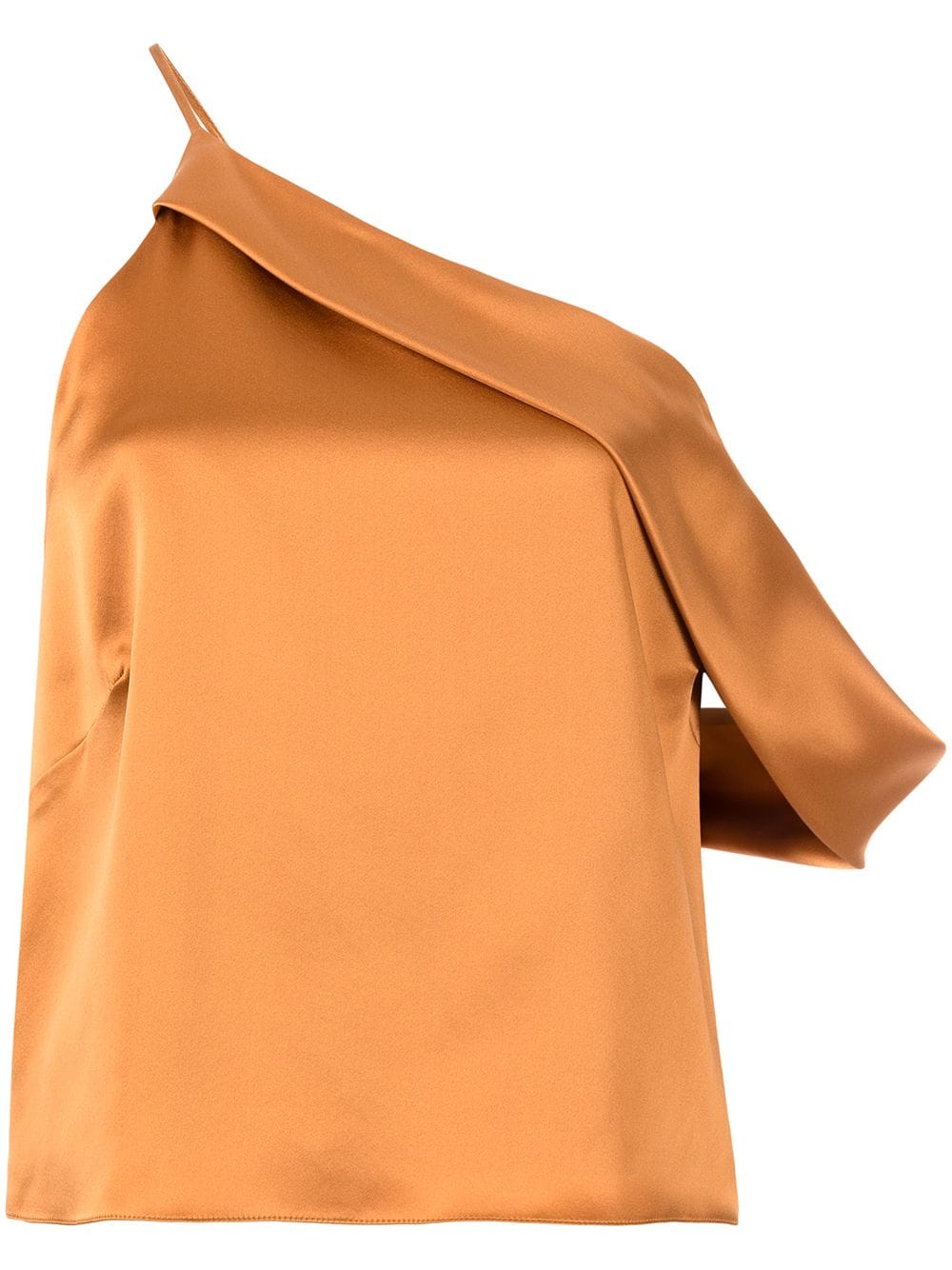 Michelle Mason draped cowl asymmetrical top - Orange von Michelle Mason