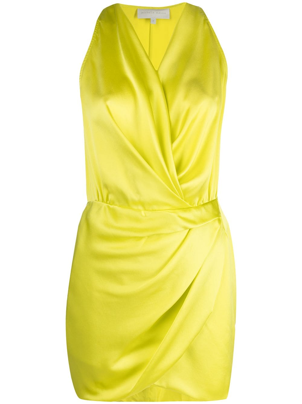 Michelle Mason draped-detail halterneck dress - Yellow von Michelle Mason