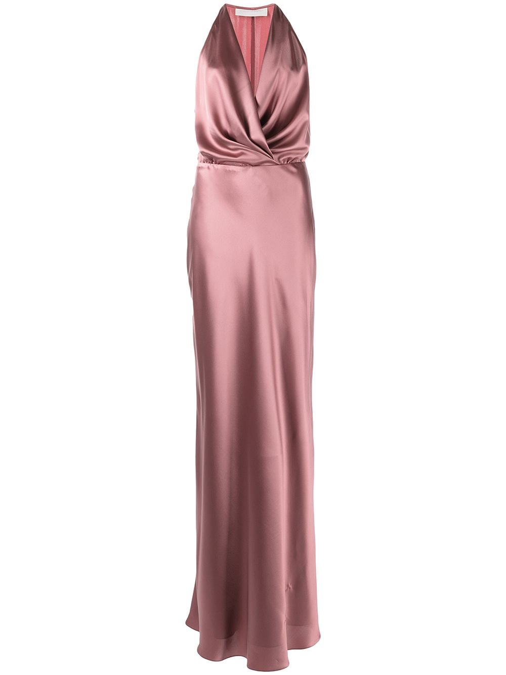 Michelle Mason draped-detail halterneck gown - Pink von Michelle Mason