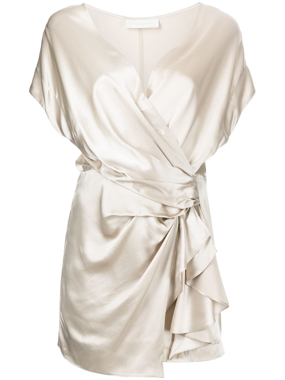 Michelle Mason draped-detail mini dress - Gold von Michelle Mason