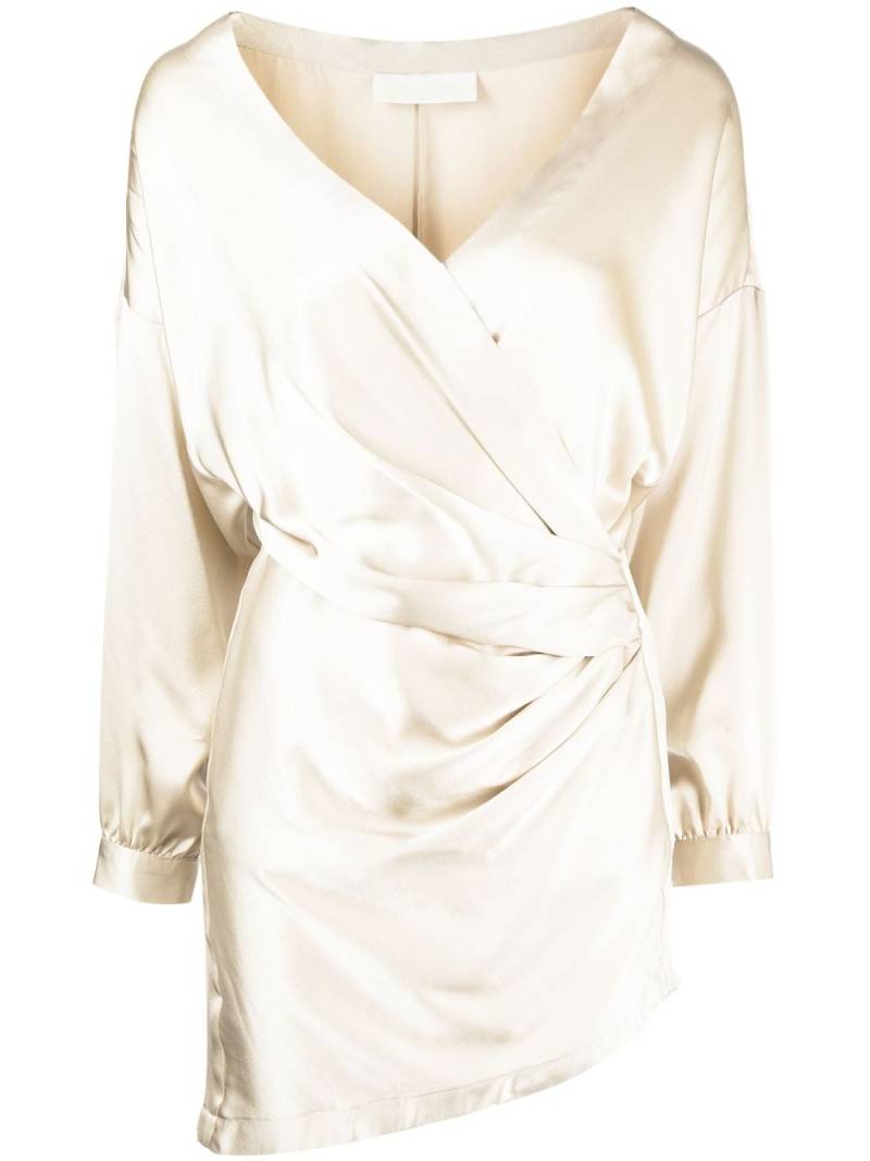 Michelle Mason draped-detail mini dress. - Neutrals von Michelle Mason