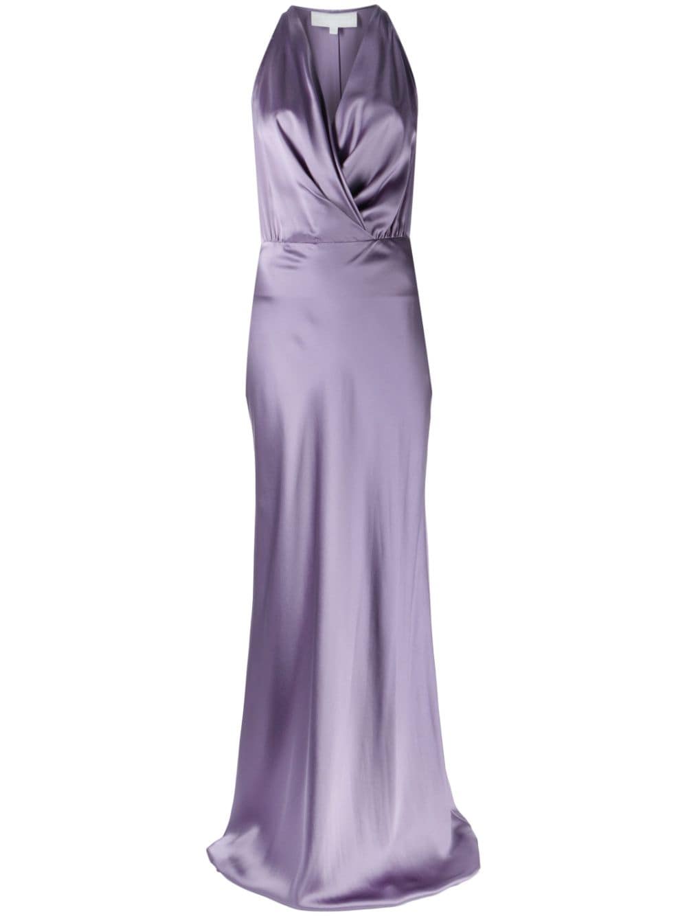 Michelle Mason draped halterneck gown dress - Purple von Michelle Mason