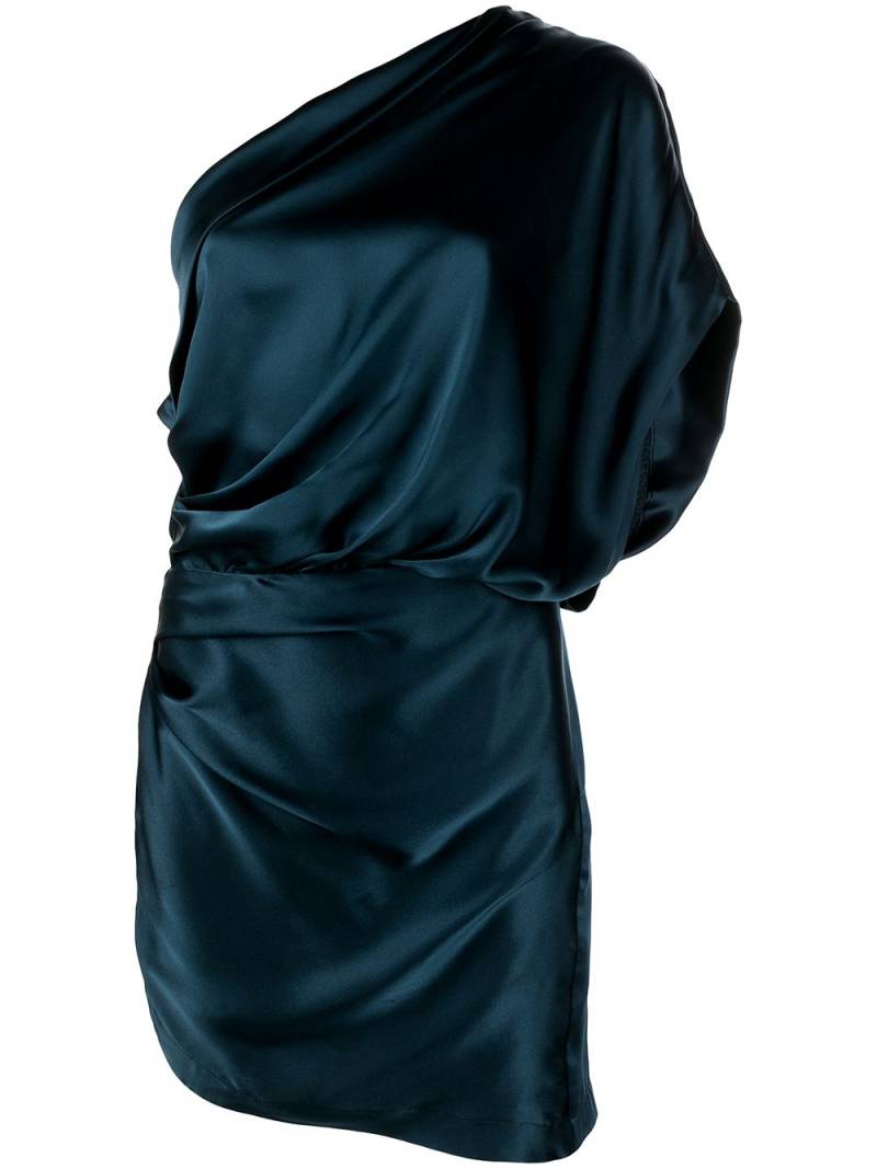 Michelle Mason draped one-shoulder mini dress - Blue von Michelle Mason
