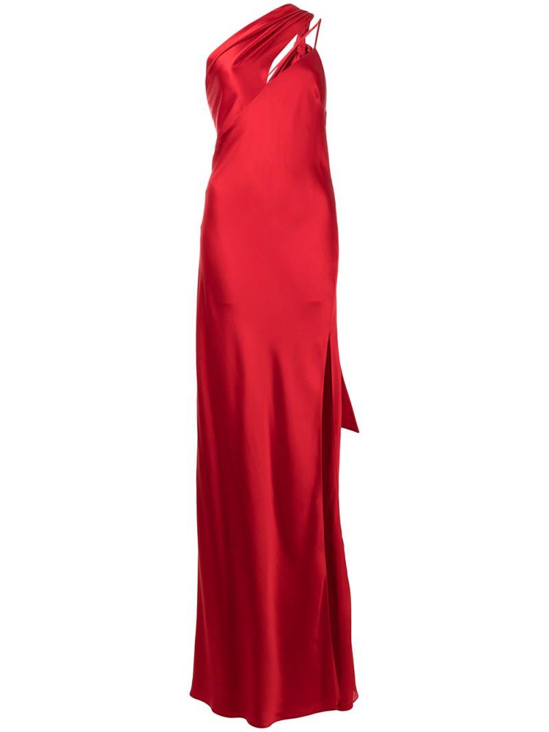 Michelle Mason draped-panel silk gown - Red von Michelle Mason