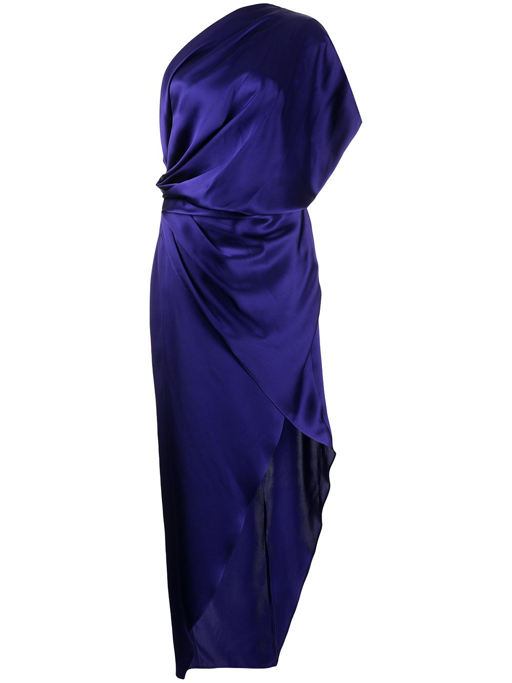 Michelle Mason draped silk midi dress - Purple von Michelle Mason