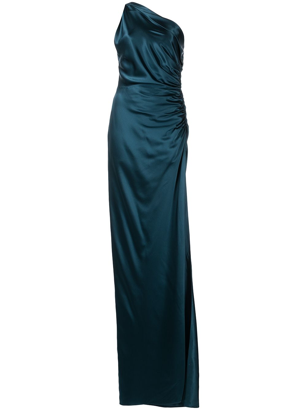 Michelle Mason gathered-detail silk gown - Blue von Michelle Mason