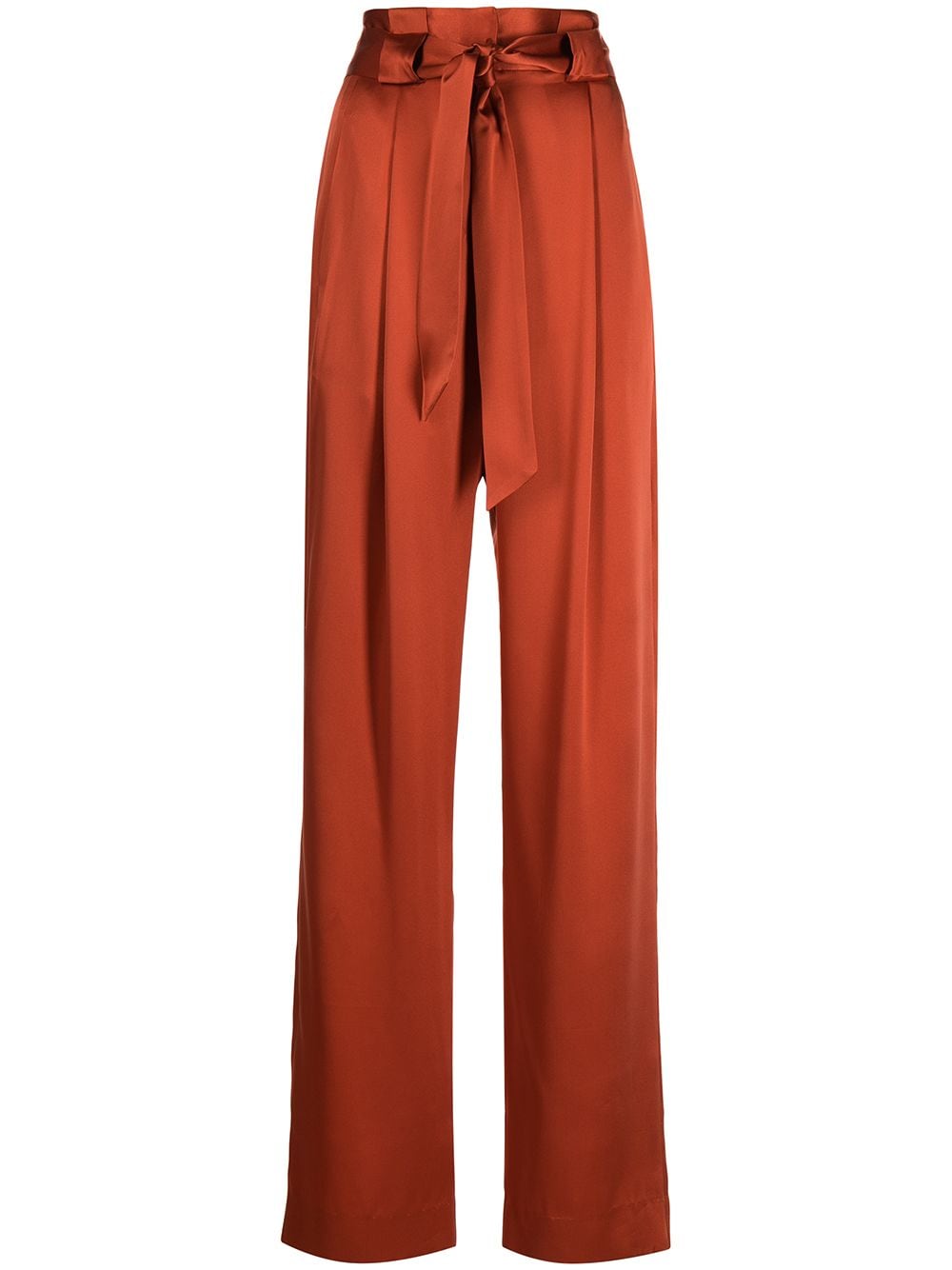 Michelle Mason high-waisted pleated silk trousers - Red von Michelle Mason