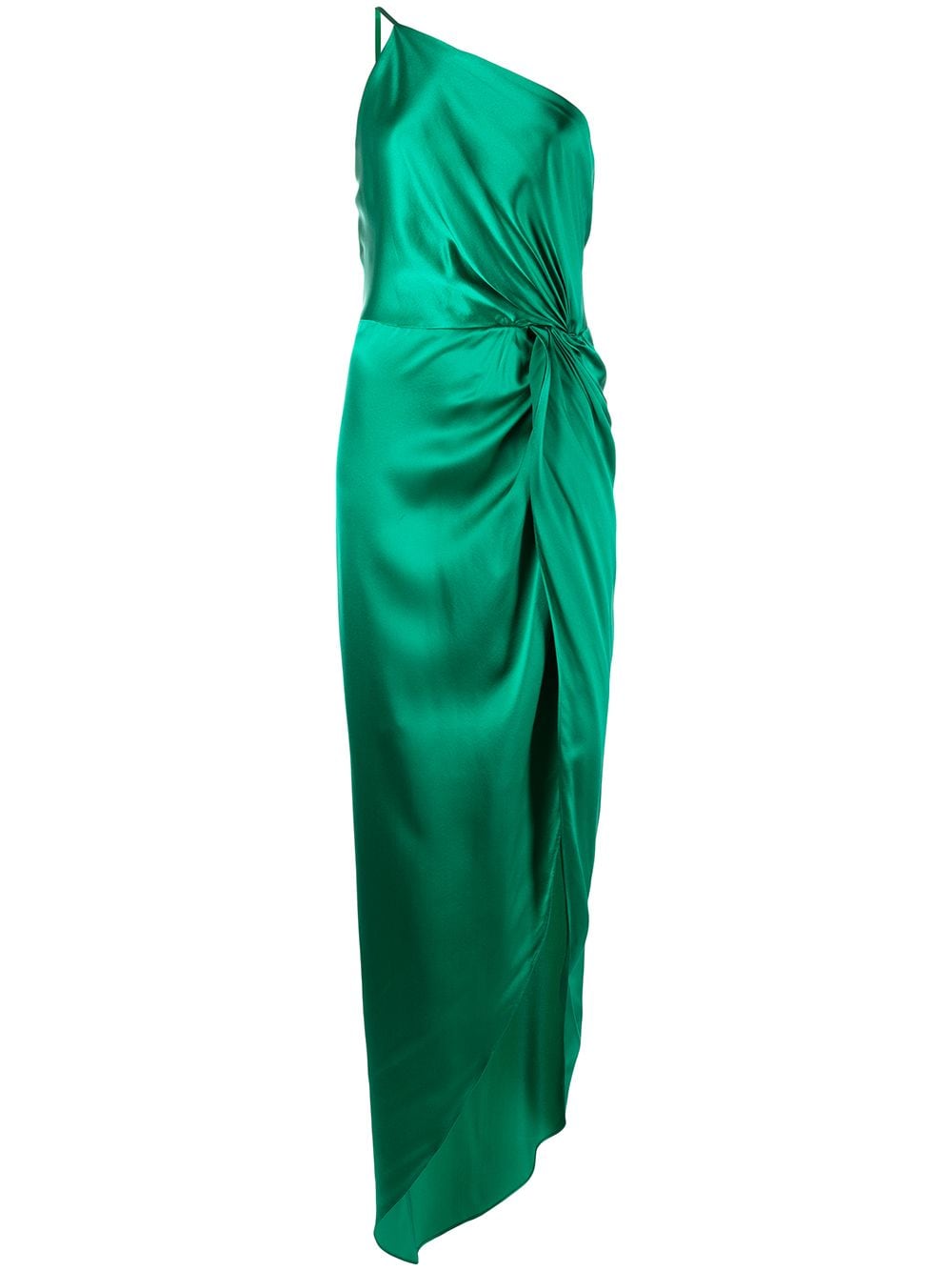 Michelle Mason knot-detail one-shoulder gown - Green von Michelle Mason