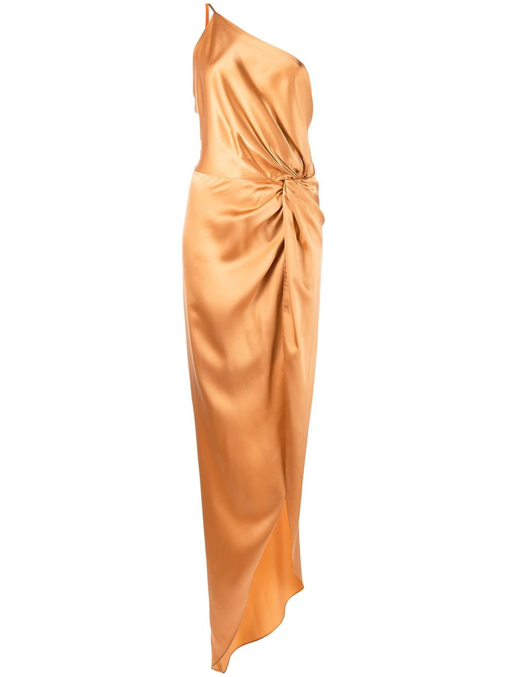 Michelle Mason knot-detail one-shoulder gown - Orange von Michelle Mason