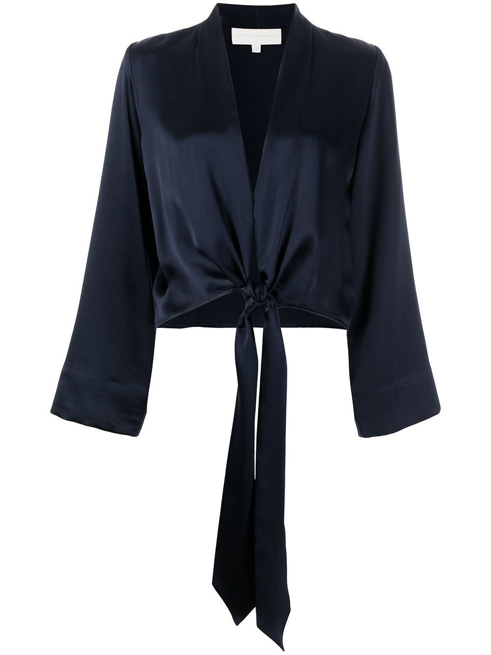 Michelle Mason long sleeved tie-waist blouse - Blue von Michelle Mason