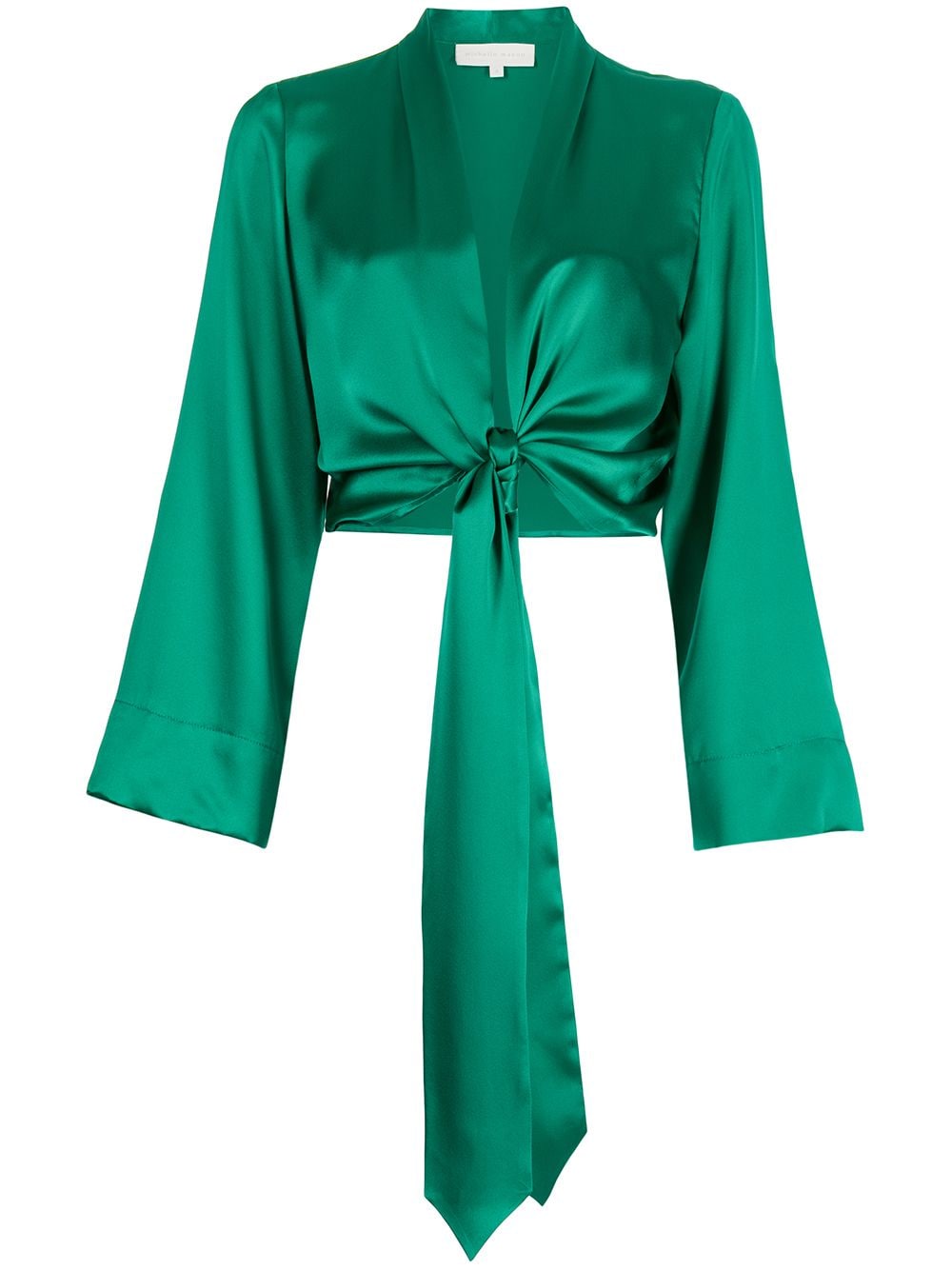 Michelle Mason long sleeved tie-waist blouse - Green von Michelle Mason