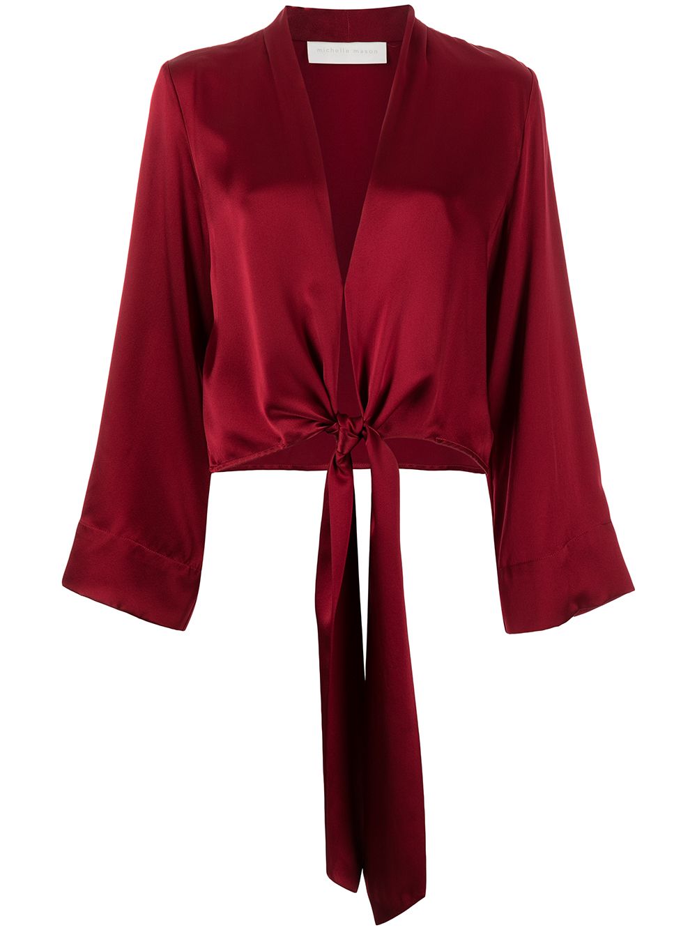Michelle Mason long sleeved tie-waist blouse - Red von Michelle Mason