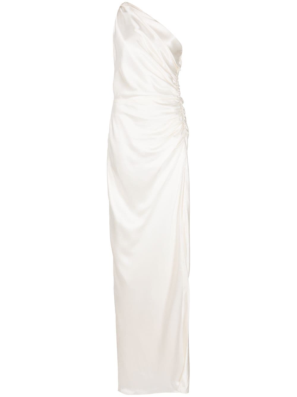 Michelle Mason one-shoulder silk gown - White von Michelle Mason
