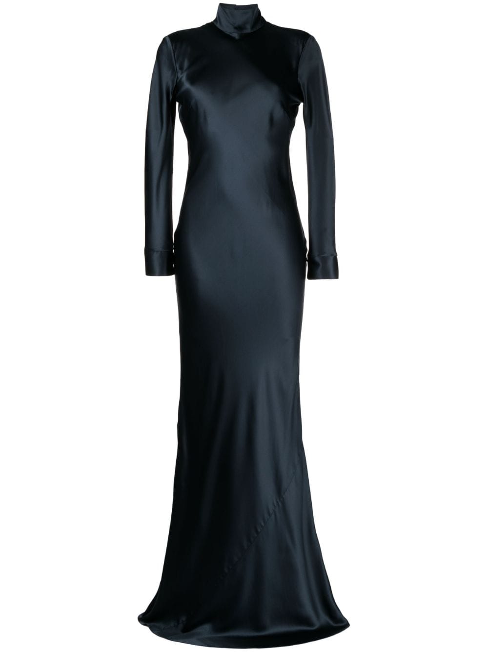 Michelle Mason open-back long-sleeve gown dress - Blue von Michelle Mason