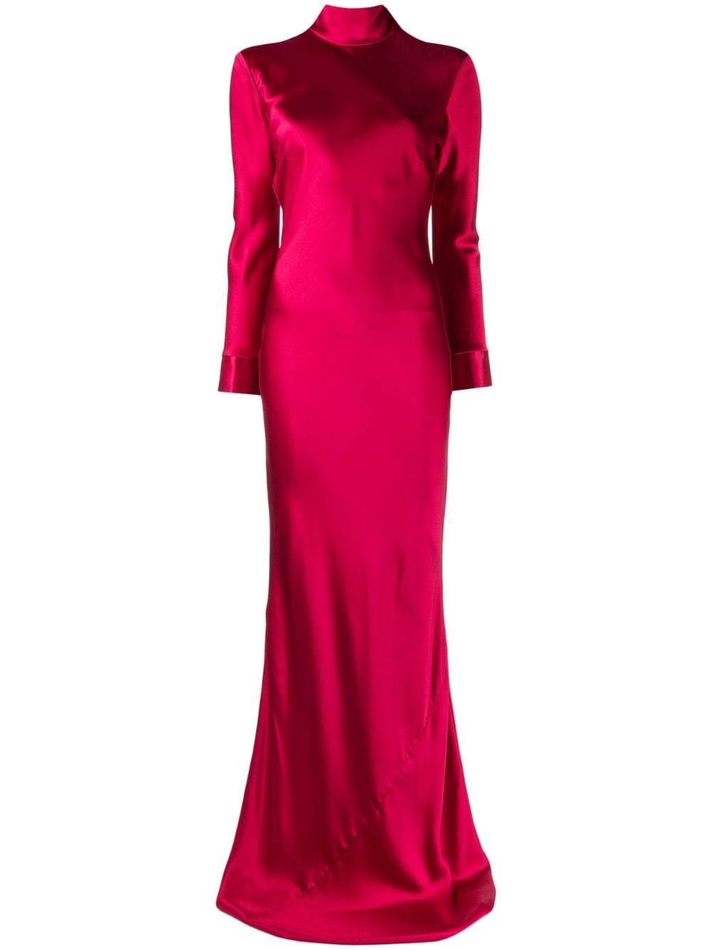 Michelle Mason open-back long-sleeve gown dress - Red von Michelle Mason