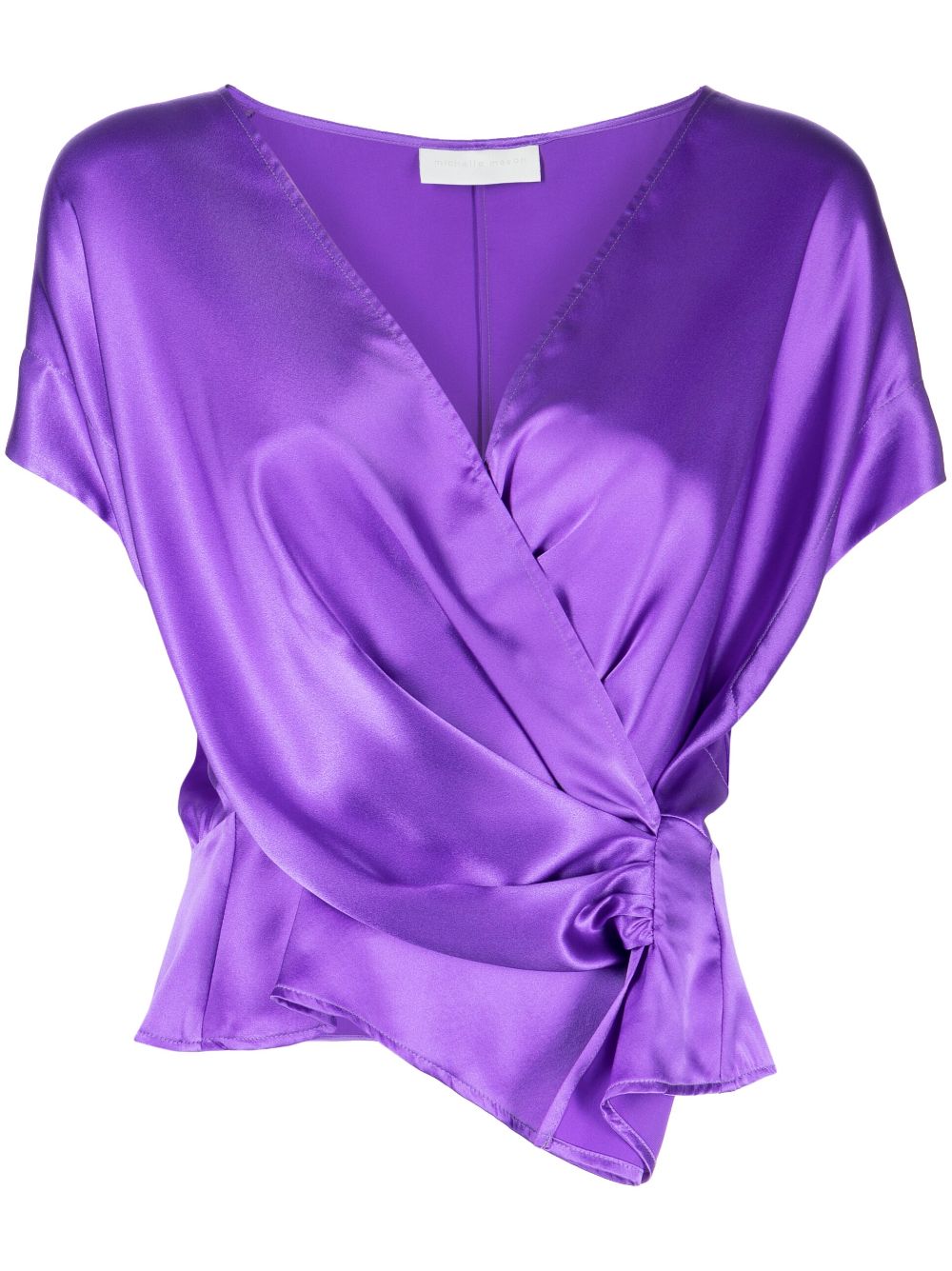 Michelle Mason open-neck top - Purple von Michelle Mason