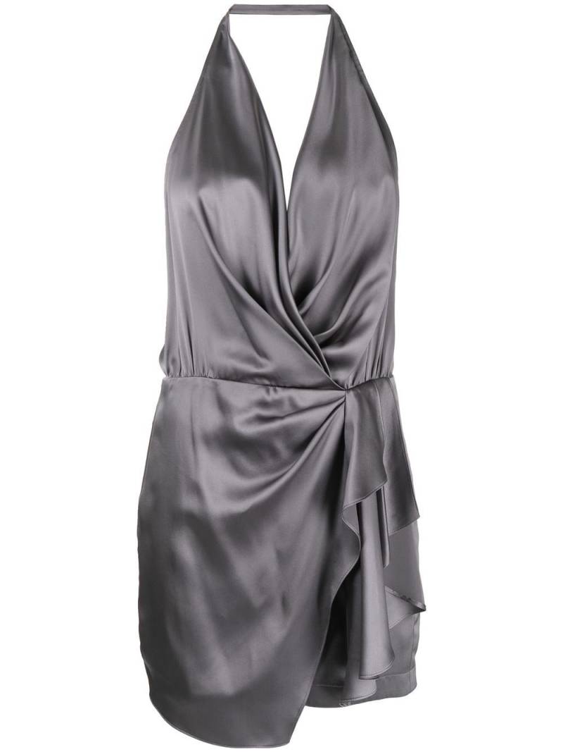 Michelle Mason side gathered-detail dress - Grey von Michelle Mason