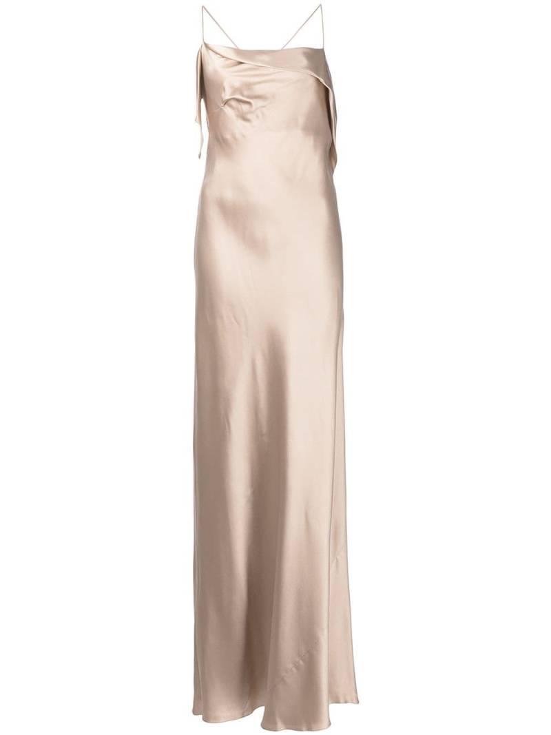 Michelle Mason silk cowl neck gown - Neutrals von Michelle Mason